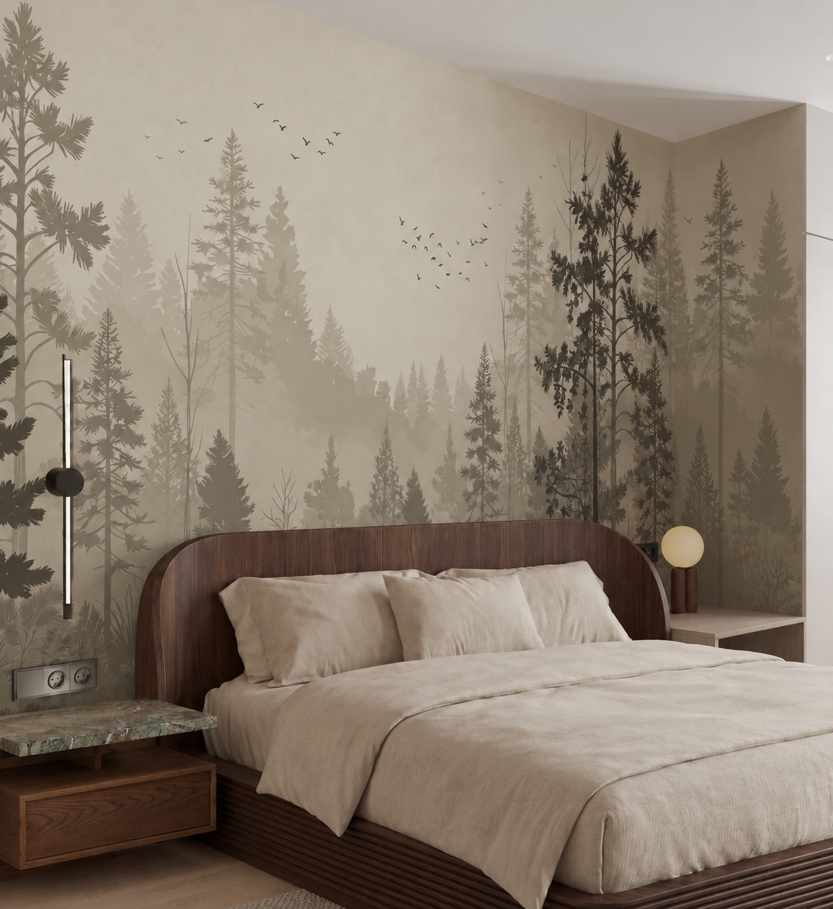 Misty Woodland bedroom