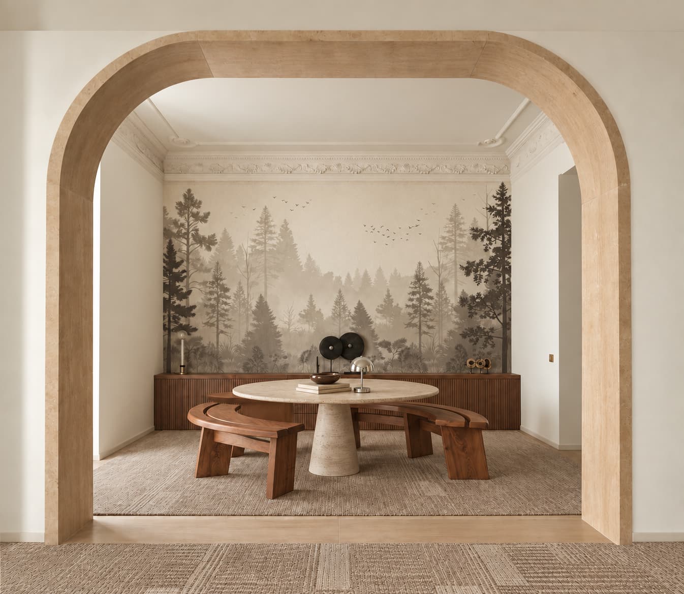 Misty Woodland dining area
