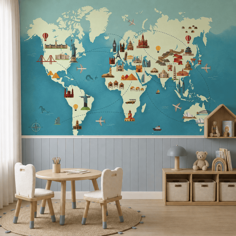 The Map to Home kids playing room