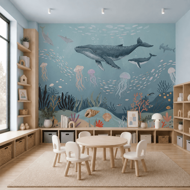 The Coral Kingdom kids study room