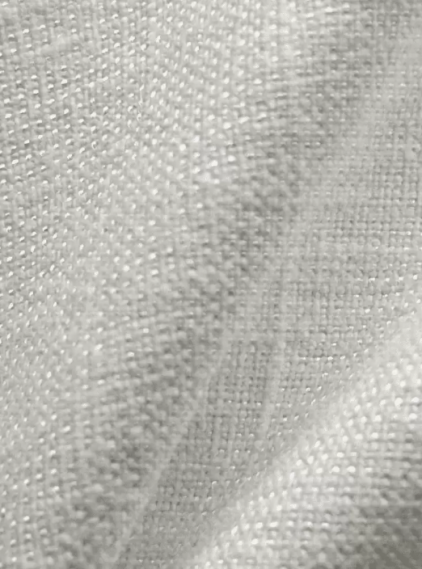 Close-up of Milford dimout fabric in a light beige color, featuring a subtle, tactile linen-look texture.