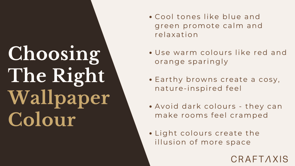 choosing the right wallpaper colour infographic