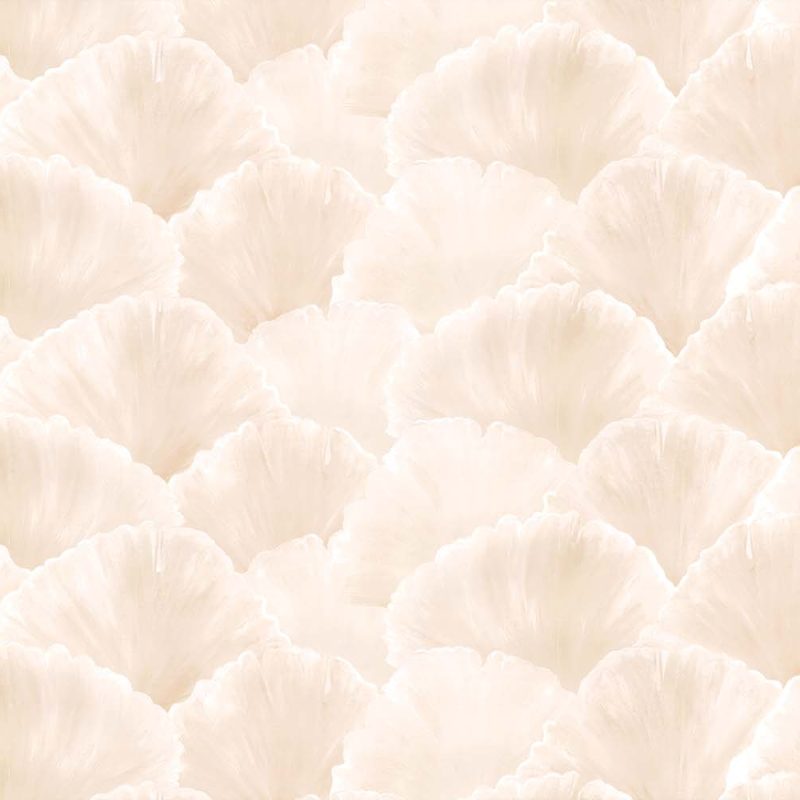 Close-up of Ginkgo Lyric, a hand-painted acrylic customised wallpaper capturing the gentle rhythm of falling leaves. Crafted by Craft Axis, a leading wallpaper store for bespoke wallpaper Singapore.