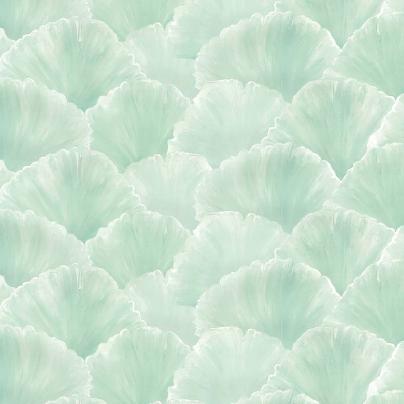 Close-up of Ginkgo Lyric, a hand-painted acrylic customised wallpaper capturing the gentle rhythm of falling leaves. Crafted by Craft Axis, a leading wallpaper store for bespoke wallpaper Singapore.