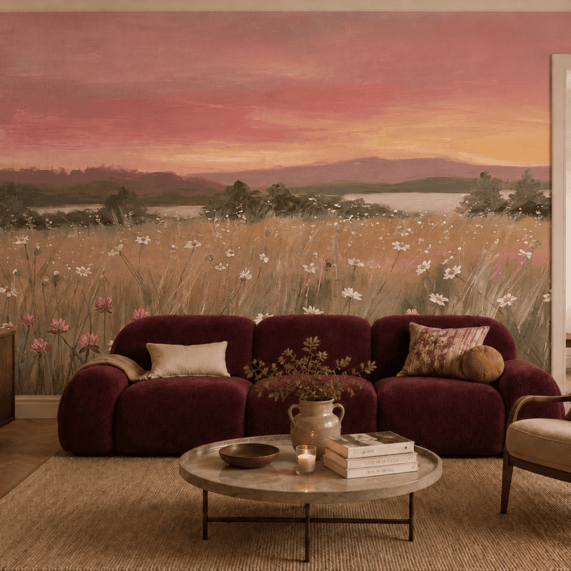 Dream Pink Sunset living room