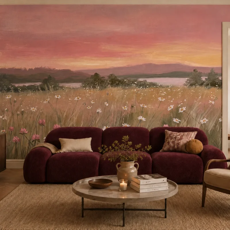 Dream Pink Sunset living room