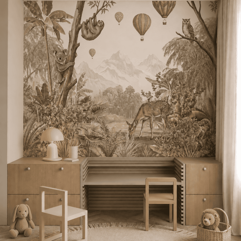 Parchment Jungle Crew study room
