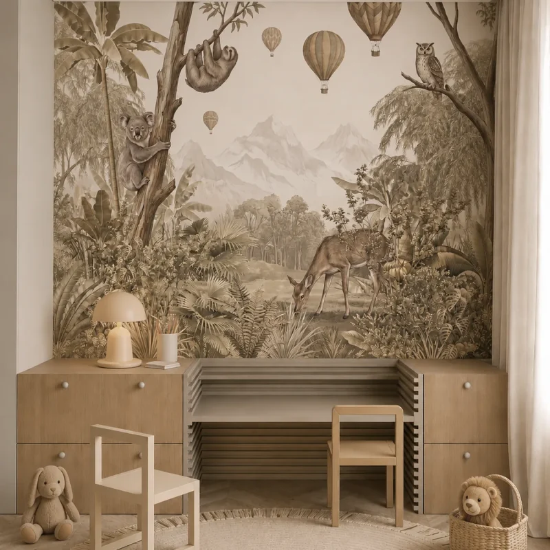 Parchment Jungle Crew study room