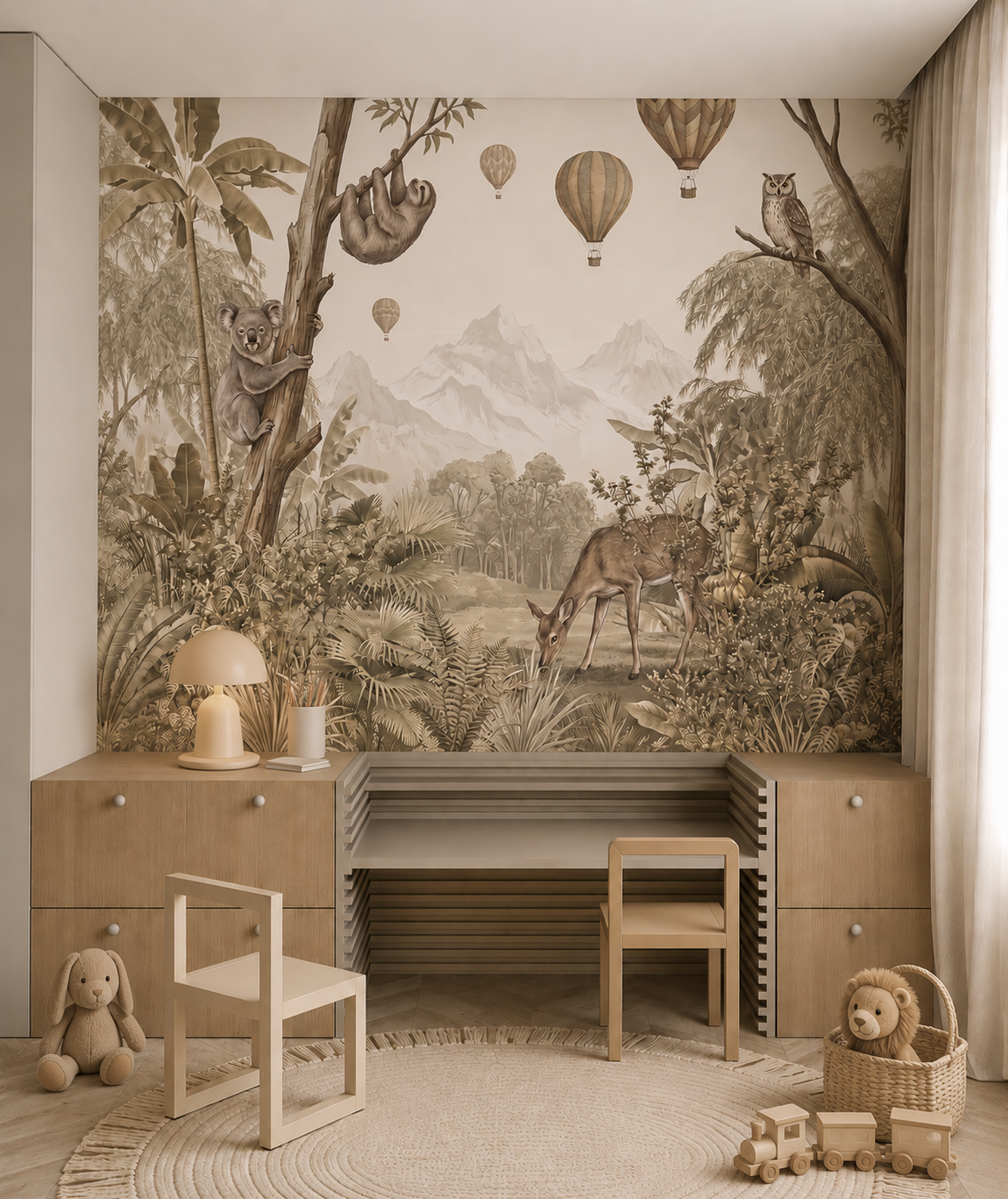 Parchment Jungle Crew study room