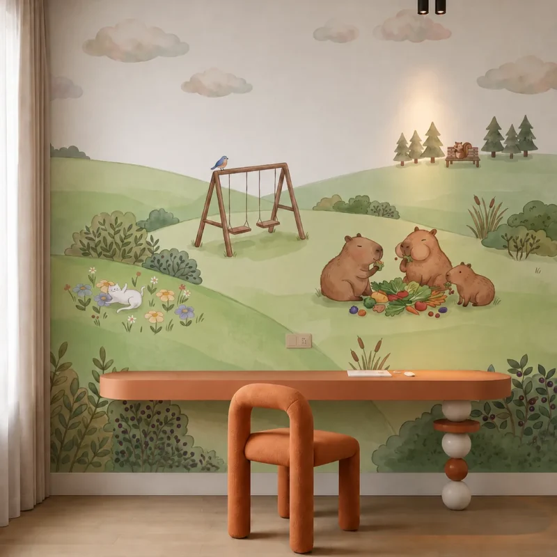 Capybara Meadows study room