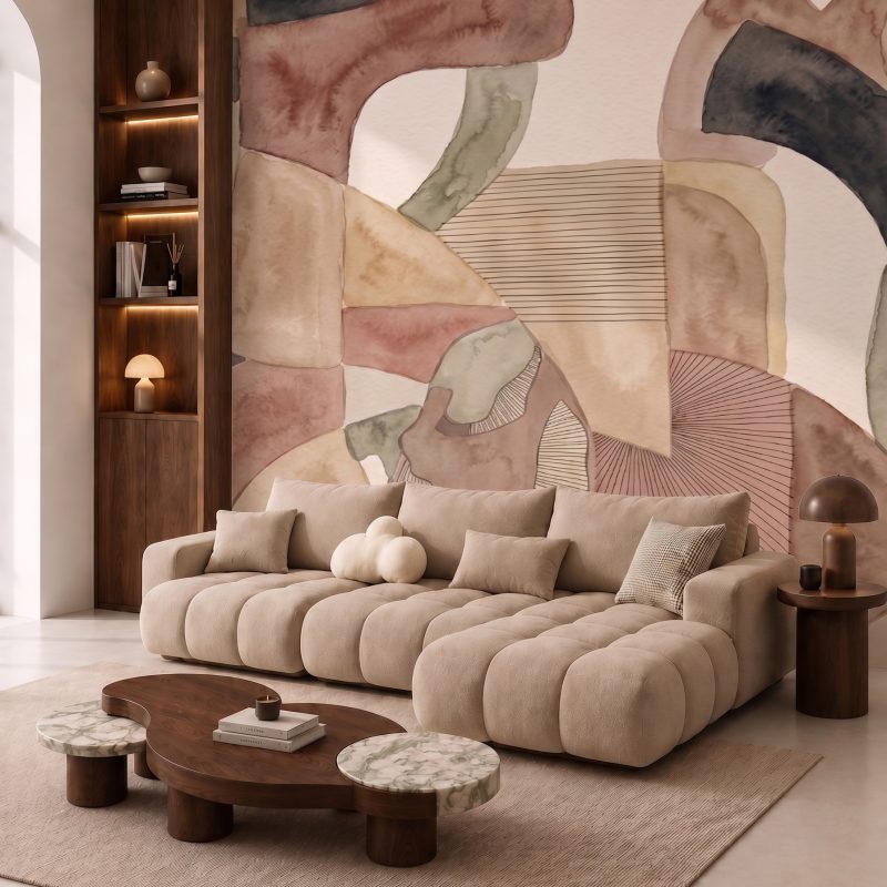 Clay Strata living room