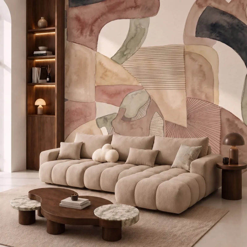 Clay Strata living room