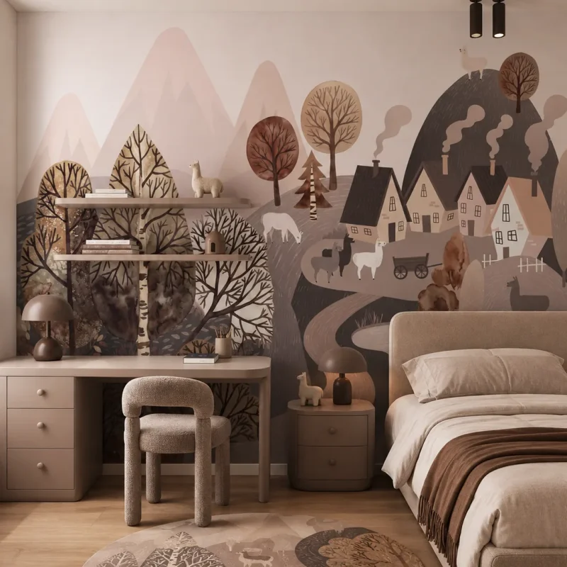 Folk LLamas bedroom