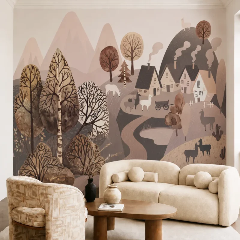 Folk LLamas living room