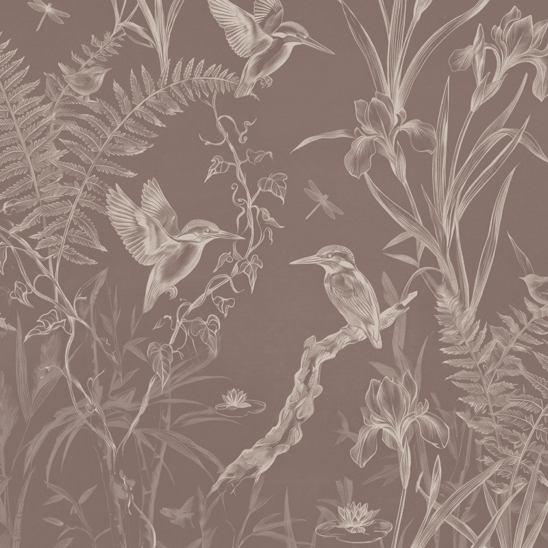 Gilded Kingfisher & Fern Dawn
