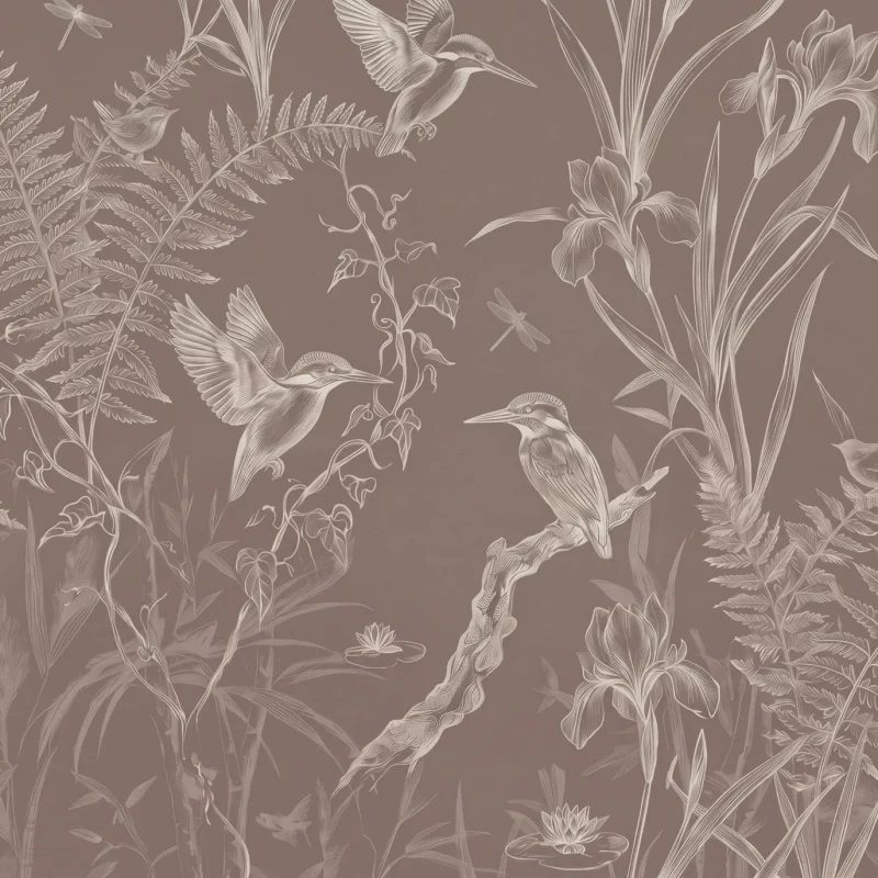 Gilded Kingfisher & Fern Dawn