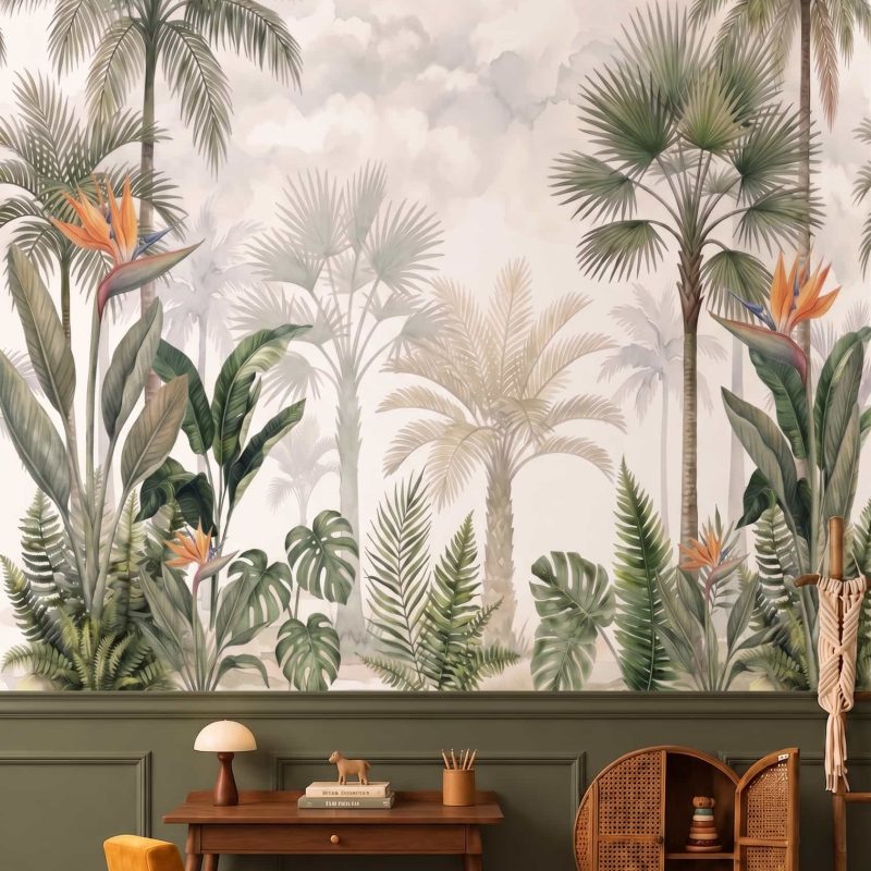 Tranquil Jungle Veil nursery room