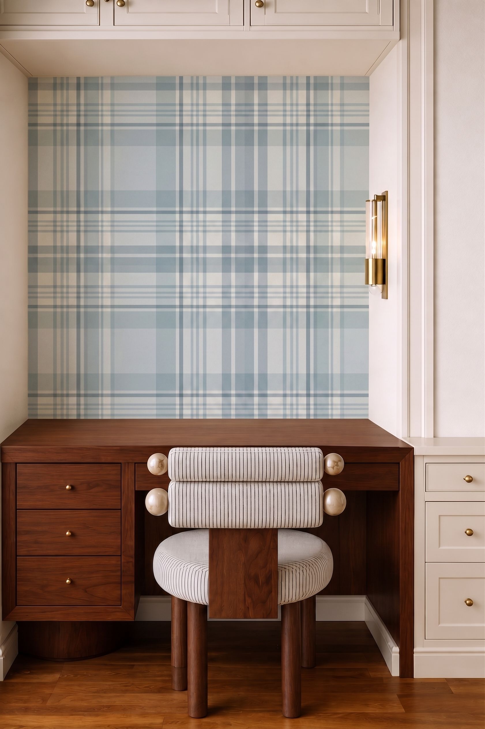 Willow weave seafoam study room
