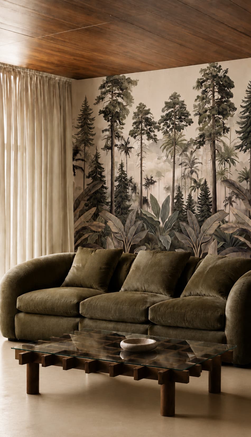 garden tapestry living room