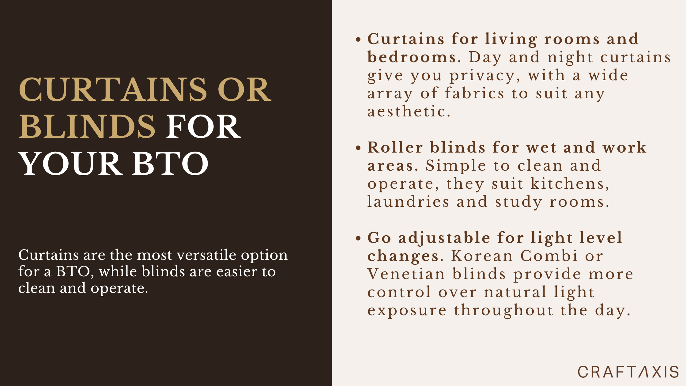 Curtains or Blinds for Your BTO