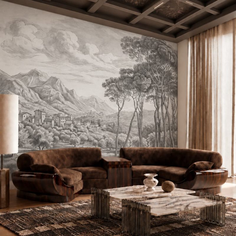Tierra Amanecer Monochrome Living Room